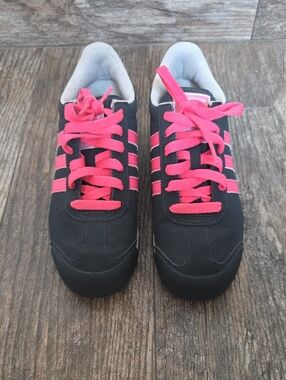 adidas Kids Sneakers with Pink Stripes and Laces